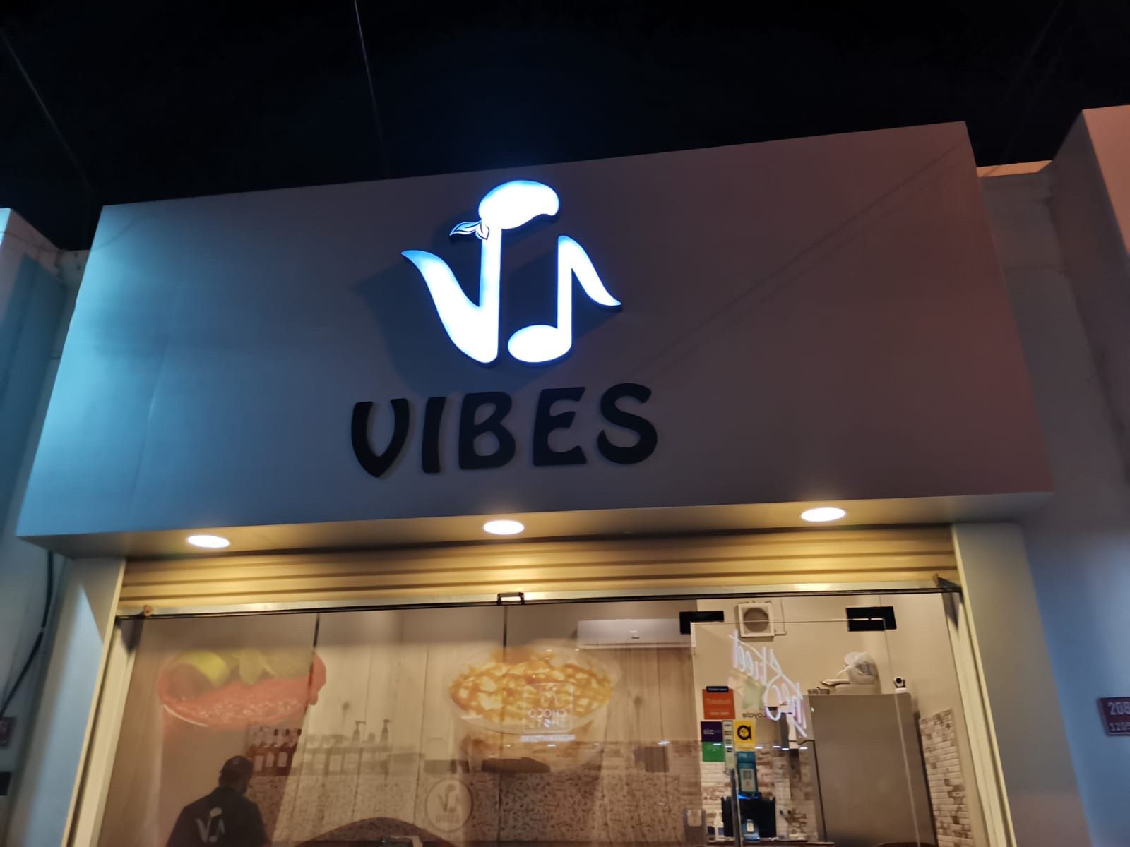 Vibes 3D front light signboard project by Meral Media Bahrain